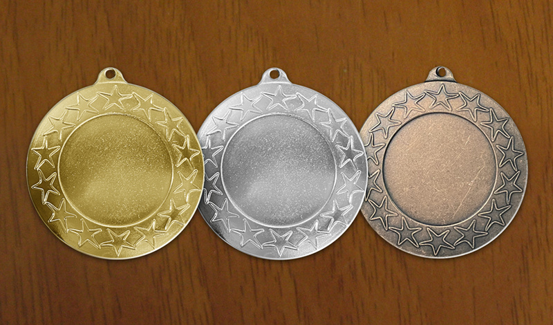 medal 80 mm na wklejk� 50 mm - br�zowy puchary statuetki medale